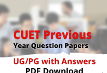 CUET Previous Year Question Papers, UG/PG with Answers PDF Download